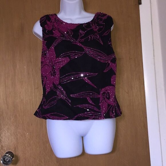 Andrella Donatello beautiful beaded top! SizeXL! 100% silk lining! Gorgeous! - Picture 1 of 5
